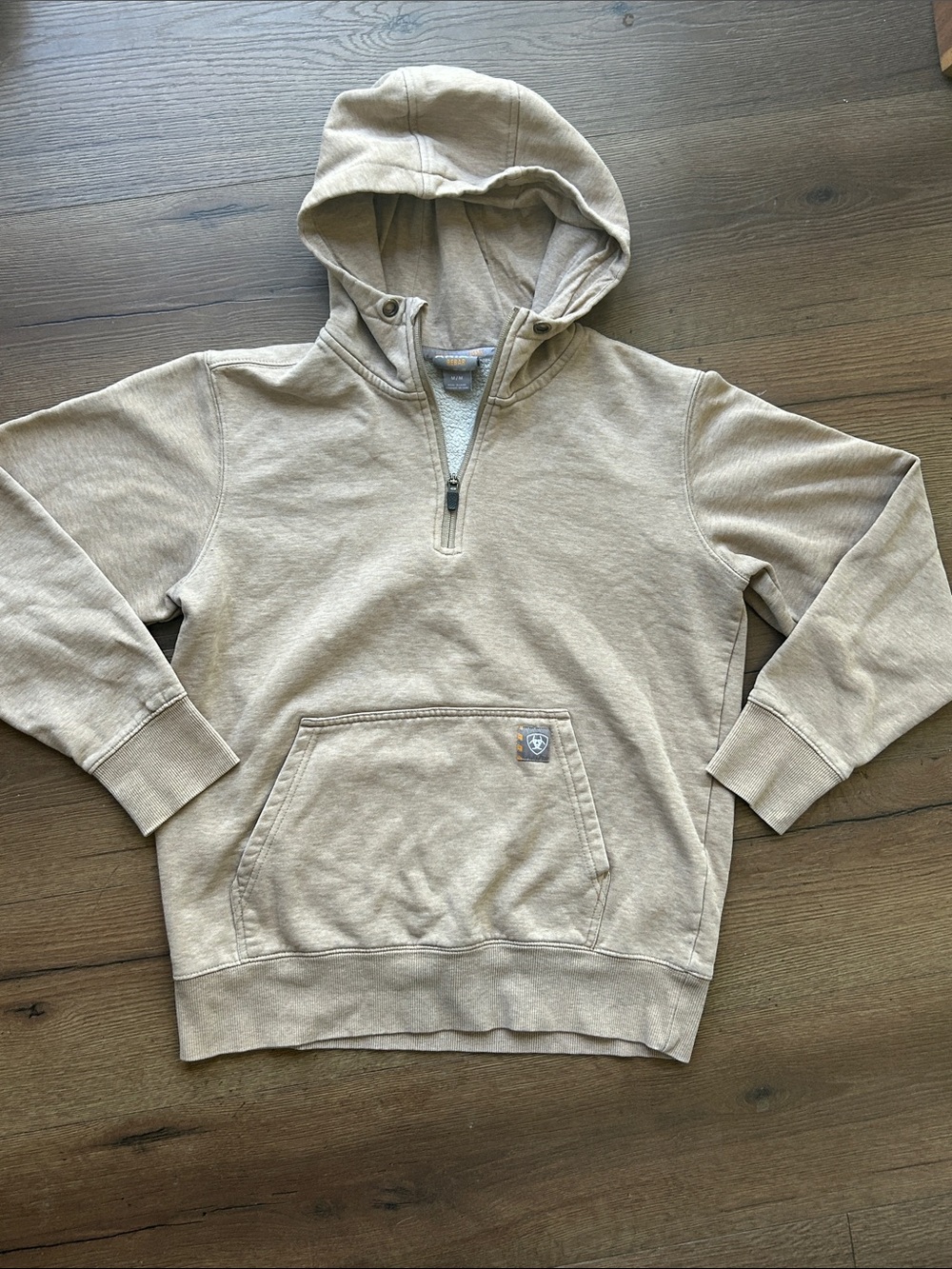 Ariat Tan Hooded Pullover Sweater !! Medium